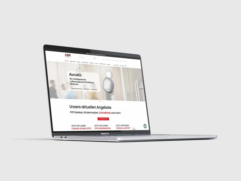 Onlineshop für die ABM Handelsagentur auf WordPress und WooCommerce mit SEO-Optimierung