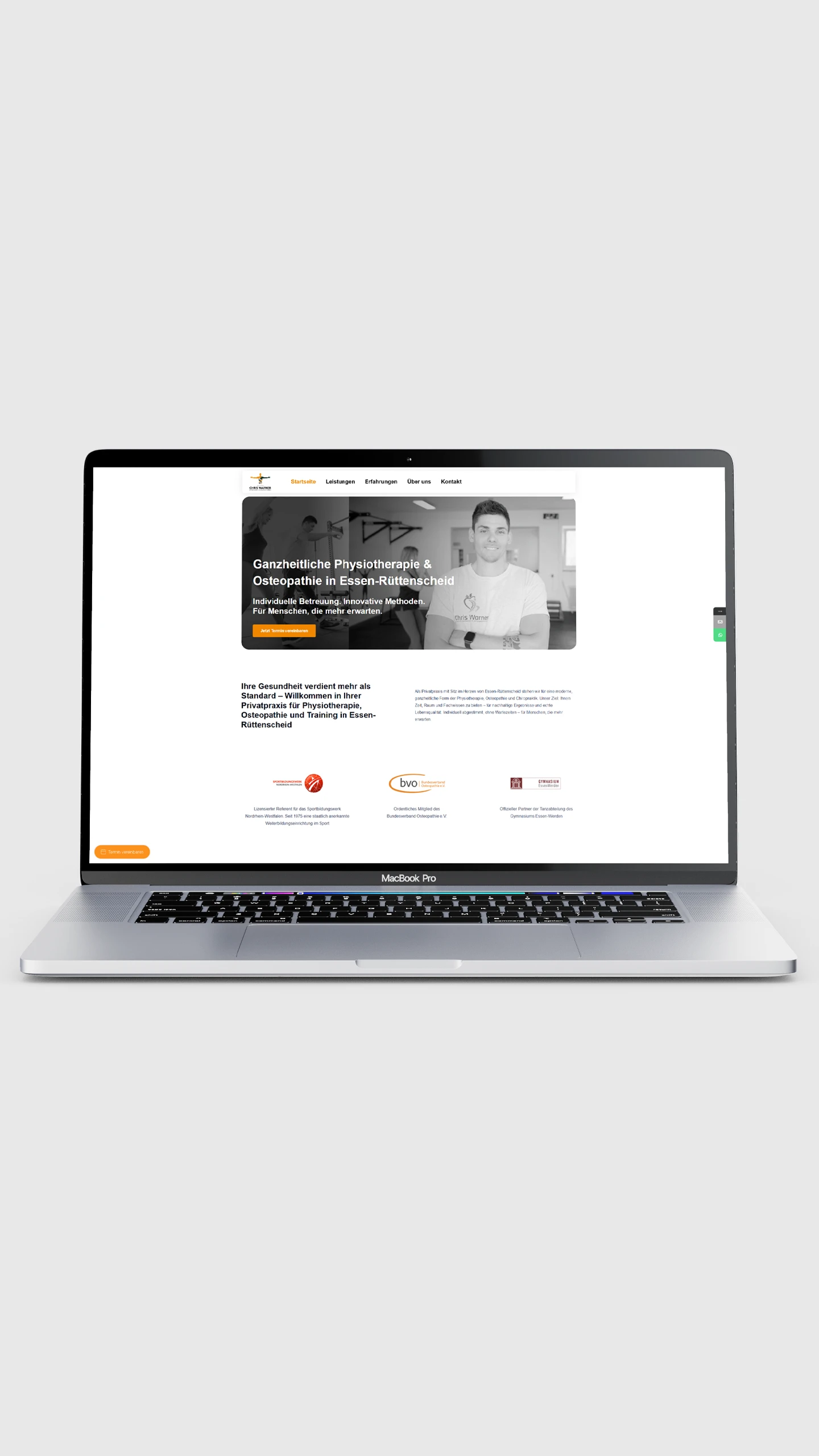 Relaunch mit technischer und inhaltlicher SEO-Optimierung für Chris Warner Physiotherapie