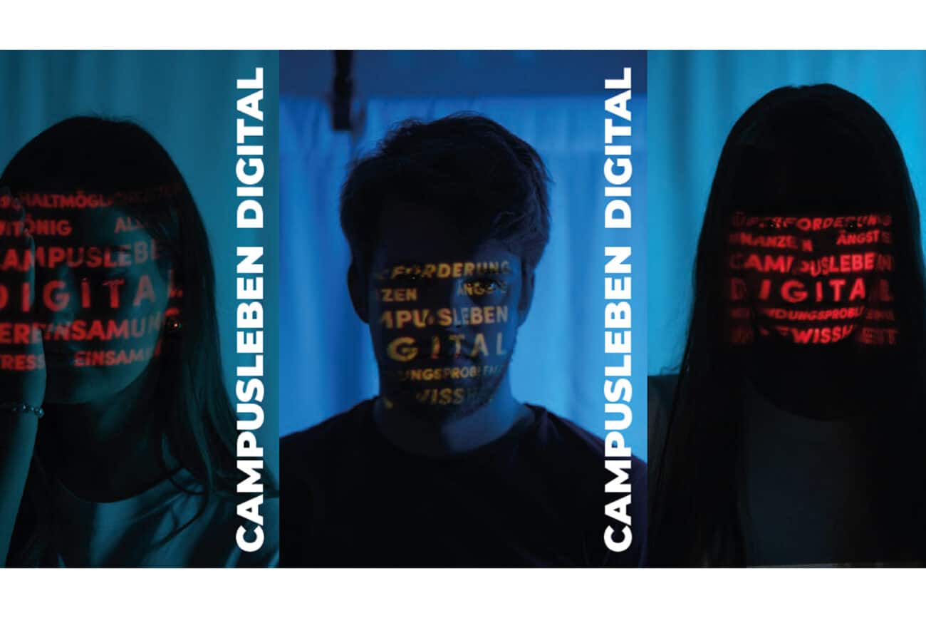 Campusleben Digital DSW Deutsches Studentenwerk Plakat Wettbewerb Design Studium Fernstudium IUBH IU Internationale Hochschule Praktische Arbei Designgrundlagen Anwenden und Kombinieren Corporate Lab