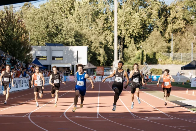 Finallauf 100m U20 Men Schweizer Meisterschaften - Swiss Athletics.