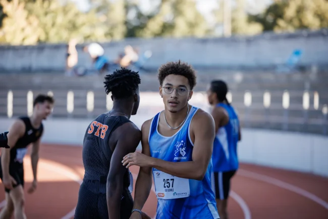 100m U23 Männer ; Sieger: Jonathan Gou Gomez (Lausanne-Sports Athlétisme, SUI, Jg. 2005) - 10,58 Sekunden